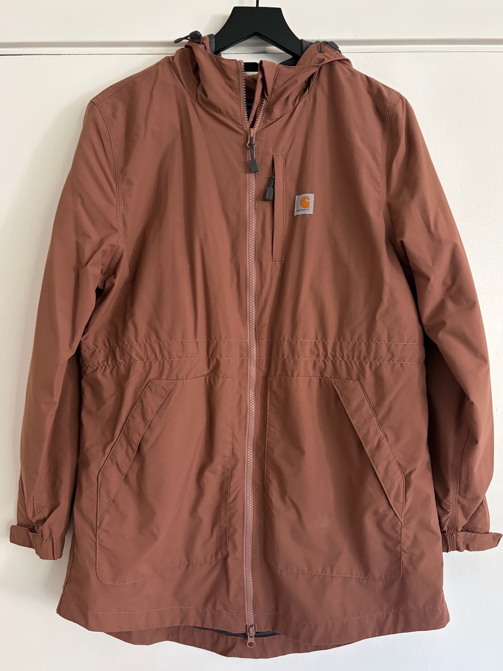 Carhartt Women’s Hooded Windbreaker in Rust